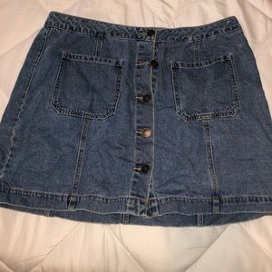 Denim mini skirt
